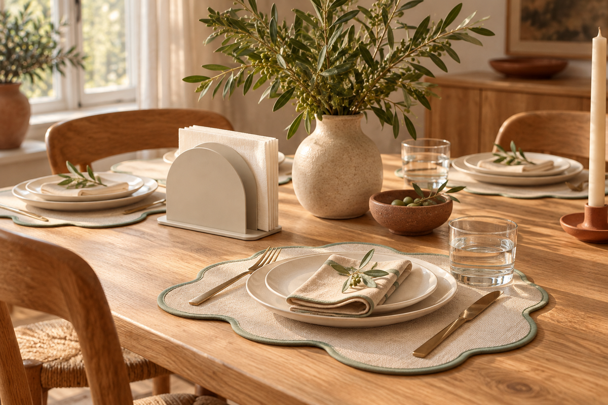 Tafeltextiel en tafelorganisatie van HALE DINING HOME